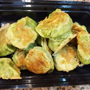 Pan fried veggie dumplings