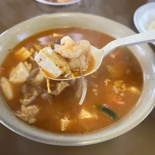 asked to skip the noodles in the jjamppong, and they added tofu and some glass noodles instead!