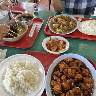 Cha Jang Myun, Sweet And Sour Pork, shrimp