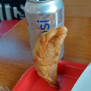 Size comparison of the fried dumplings