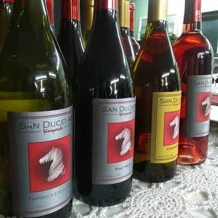 Just a few of our wines!