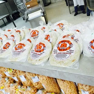 a variety of packaged food items