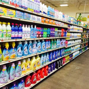 a variety of cleaning products