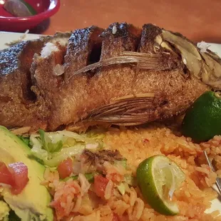 Delicious Fried Talapia. Squeeze some lime juice on it and dig in..