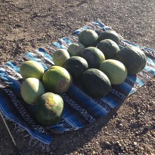 a pile of watermelons