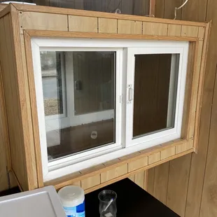 The built especially covid pick up window.