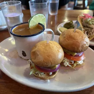 The SFAC Burger sliders lunch special