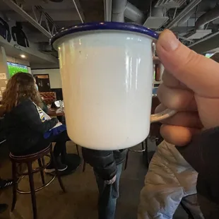 Hot coffee on a cold day