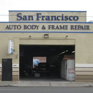 front of business