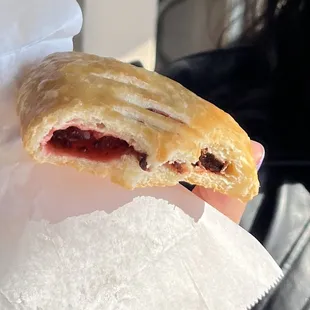 Chocolate and strawberry croissant. Filling was good, croissant was more like a pastry.