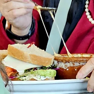 Sandwich and French onion soup