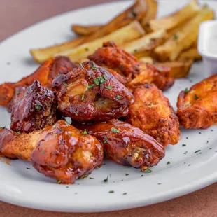 Yummy Chicken Wings! Choose between Mango Habanero or Honey BBQ.