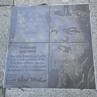 Plaque on the Castro tour
