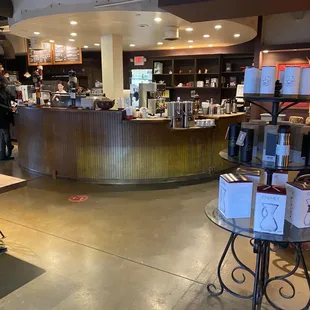 The spacious coffee bar.