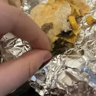 Hair in my Classic Breakfast Burrito