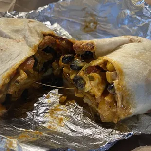 Classic breakfast burrito with bacon. Mmmmhhhh