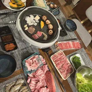 Denver Steak, Sakura Pork Belly, Australian Wagyy