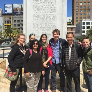 A group photo of happy people who just took part in The Original Tour.