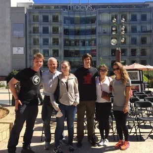 Enjoying the sunshine in Union Square after taking The Original SF Native Tour.