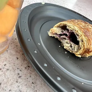 Inside the elderberry croissant