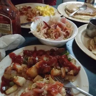 plates of food on a table