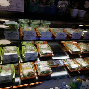 Large selection of salads