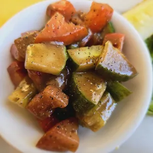 Cucumber and tomato salad
