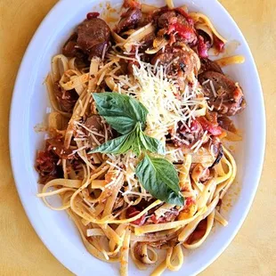 a plate of pasta