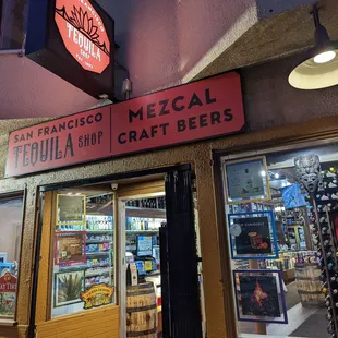 The whole shop is Tequila, mezcal and Sotol only! Very large selection of agave spirits!