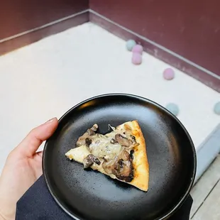 Pizza while playing bocce