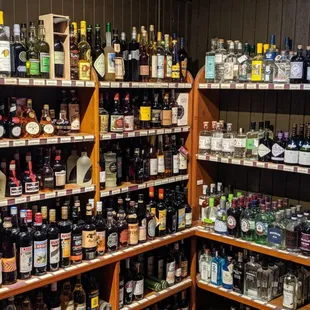 Liquors and Gin area.