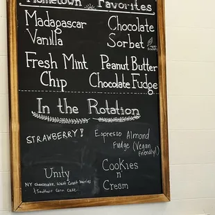 San Francisco's Hometown Creamery menu 7/2023