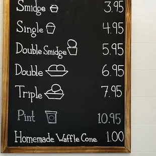 San Francisco's Hometown Creamery menu 7/2023