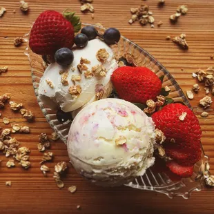 Honey Berry Breakfast Ice Cream