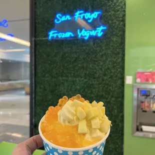 Mango Froyo with Mango Toppings