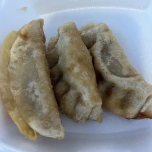 Gyoza dumplings had good flavor.