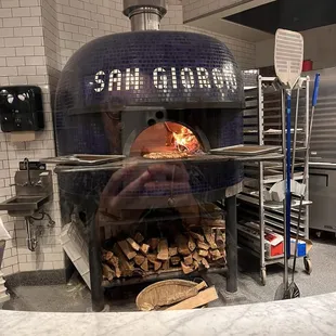Wood fire oven on a Thursday night