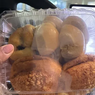 Cheese bombs and ube bread