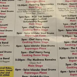 2024 lineup for Saturday