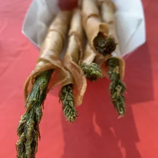 Asparagus lumpia $10