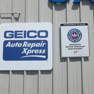 Direct repair choices for Geico, AAA, Farmer, Statefarm