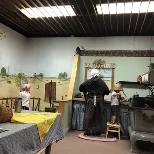 Interactive gold rush era play area