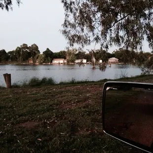 Driving to work through my community gazing at the river San Joaquin