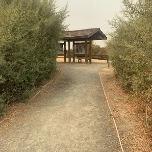 Map station at the beginning of the nature trails