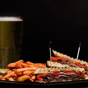 TRI TIP PANINI w/ SWEET POTATO FRIES!