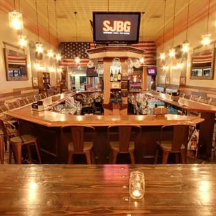 a view of the dining area