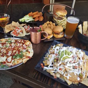 a table full of food