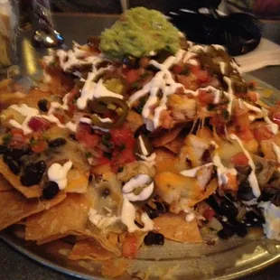 $15 nacho platter! Enough for 4 people!
