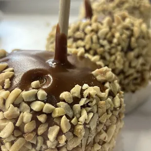caramel apples with nuts