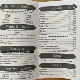 the menu